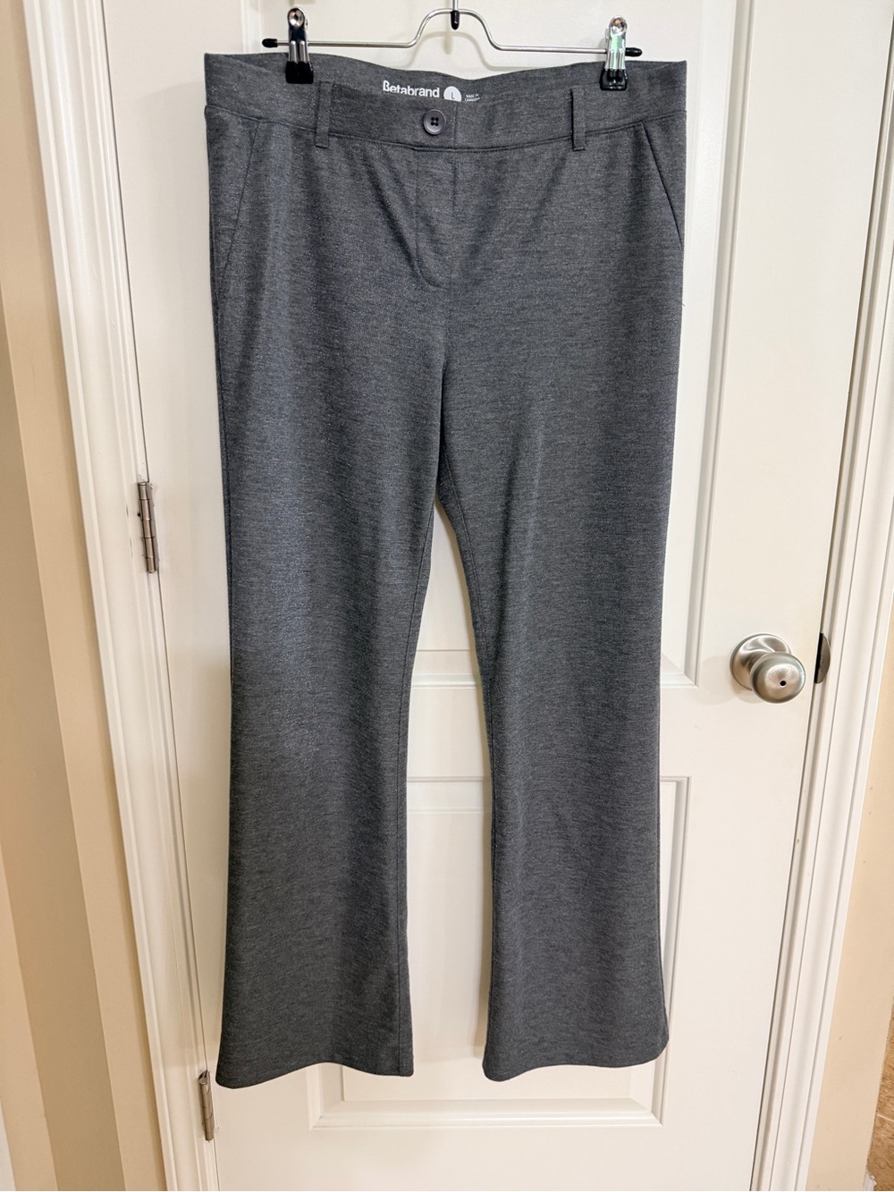 Betabrand Gray Girls' Ponte Kickflare Pants